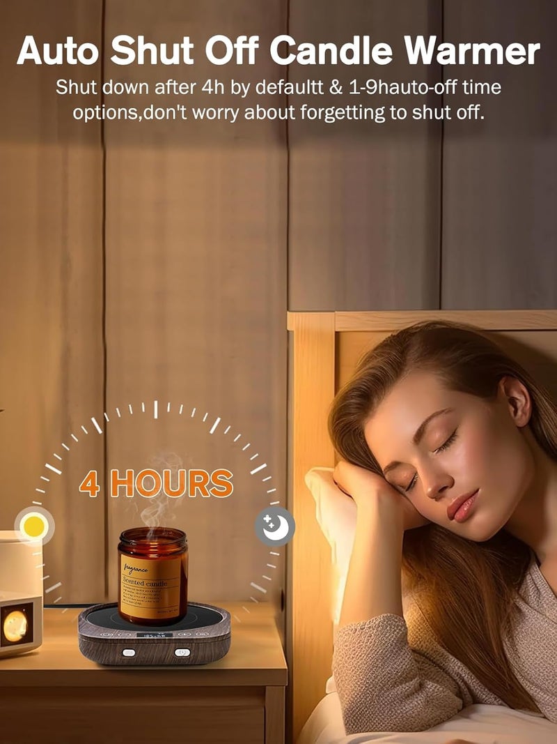PUSEE Candle Mug Warmer Electric,Auto On/Off Gravity-Induction Coffee Mug Warmer with 9 Temp Settings,1-9 Timer Candle Melter Warmer Beverage Coffee Warmer Practical Portable Warmer for Home & Office - Image 3